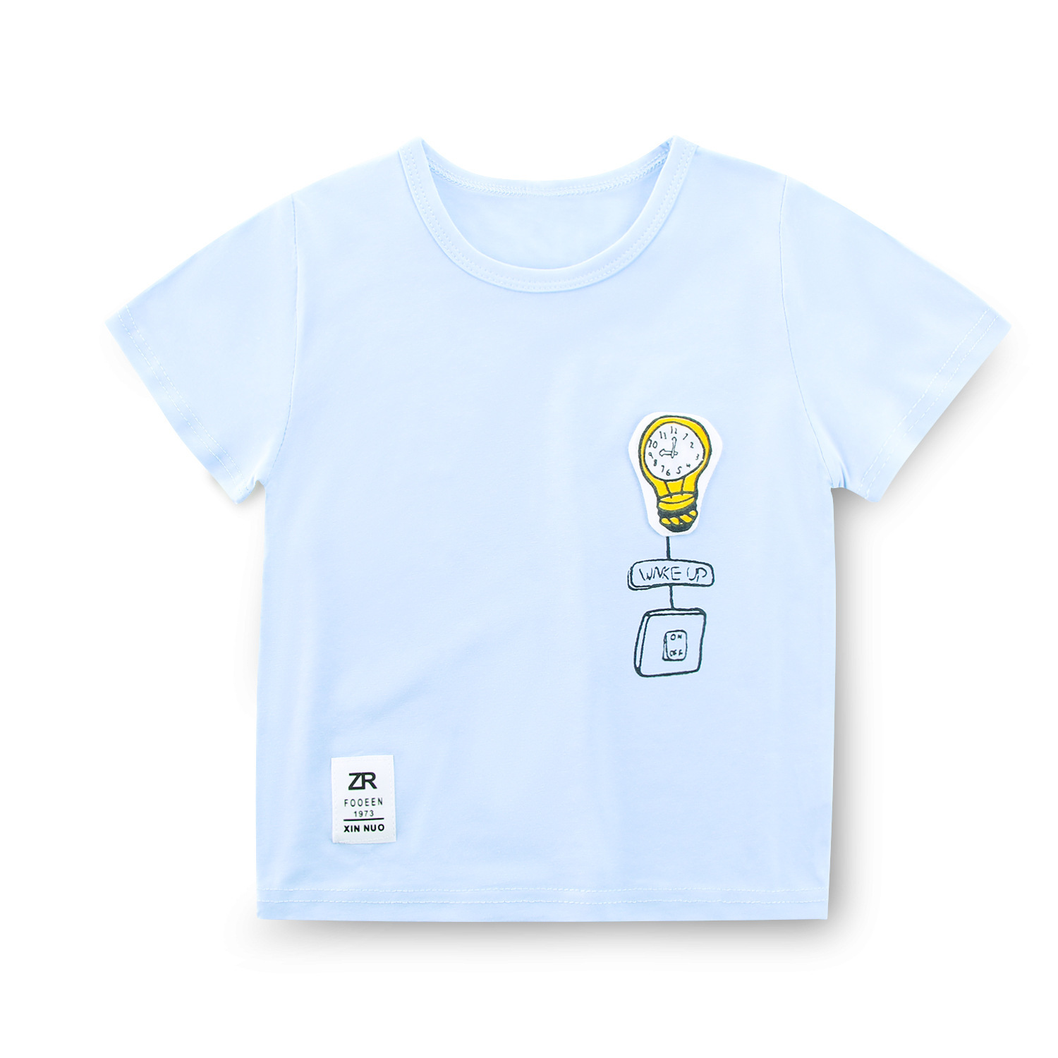 童趣T恤卡通儿童文化衫简约纯棉印字亲子班服批发详情21