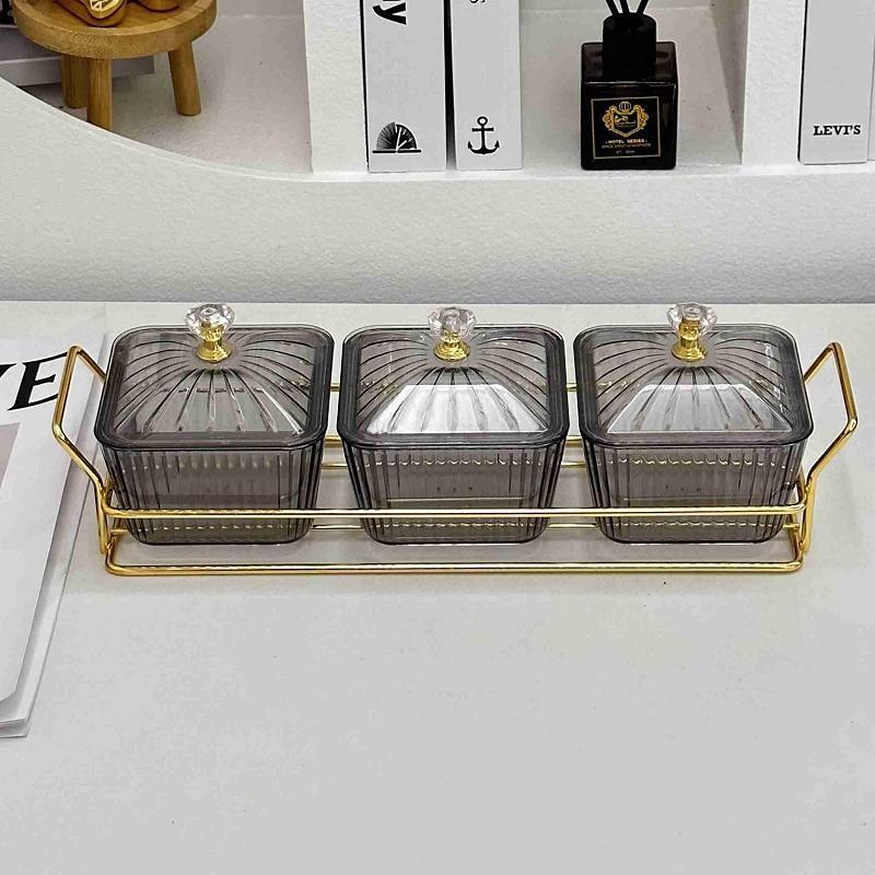 10 Fruit platters, home living room coffee table, tea, snacks, candies, pastries, nuts, divided snack plates, three-compartment dried fruit platters pic 7