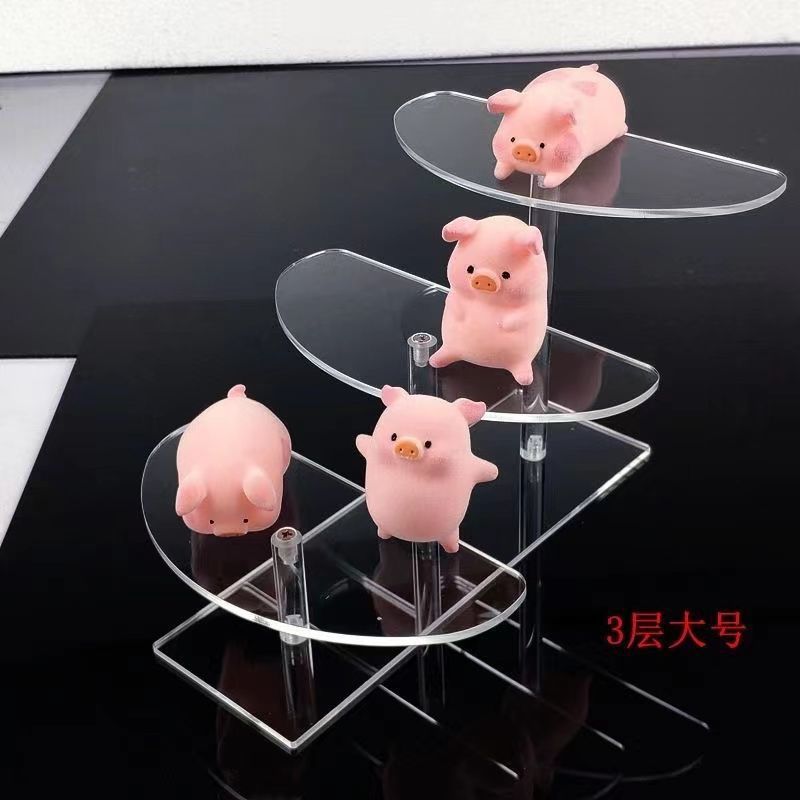 透明亚克力手办架多层方形化妆品香水公仔古玩展示首饰摆件展架详情22