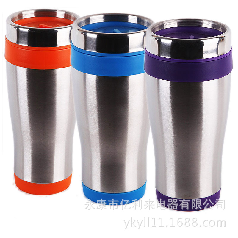 Stainless steel plastic double-layer portable coffee cups are exported to the United States. The original manufacturer produces car cups pic 8