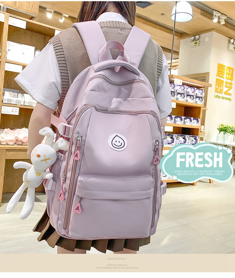 书包女新款可爱少女原宿大容量双肩包时尚初中高中小学生背包批发详情3