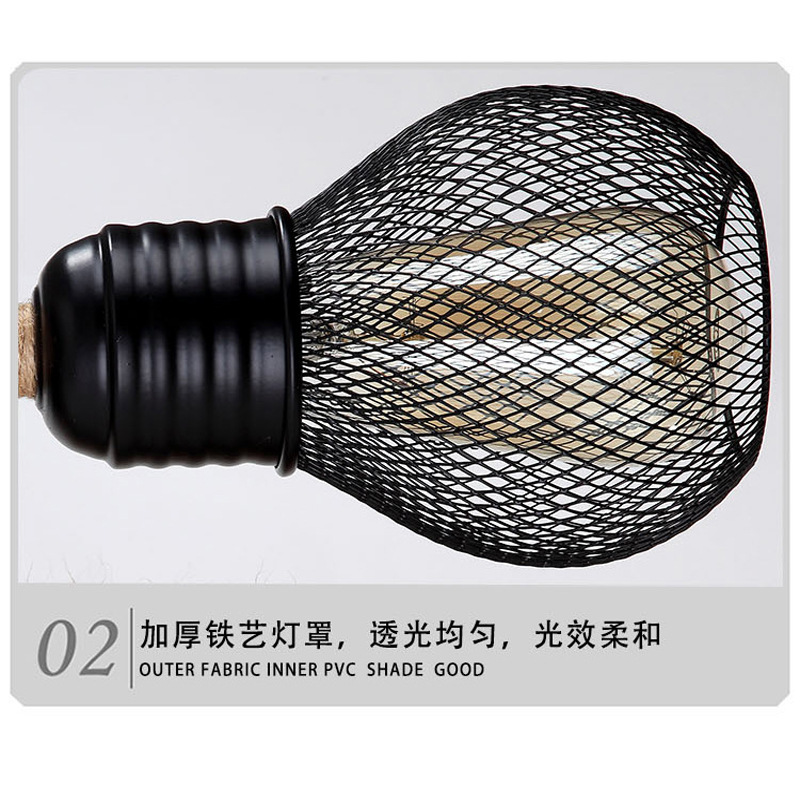 A best-selling retro American-style wall lamp on Amazon for foreign trade, plug-in with switch cage wall lamp, bedroom bedside table wall lamp pic 7