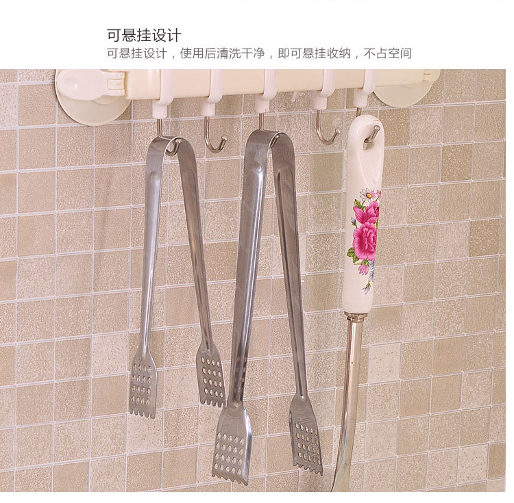 Factory wholesale stainless steel food tongs, extended baking bread tongs, steak tongs, barbecue tongs, thickened and heat-resistant pic 6