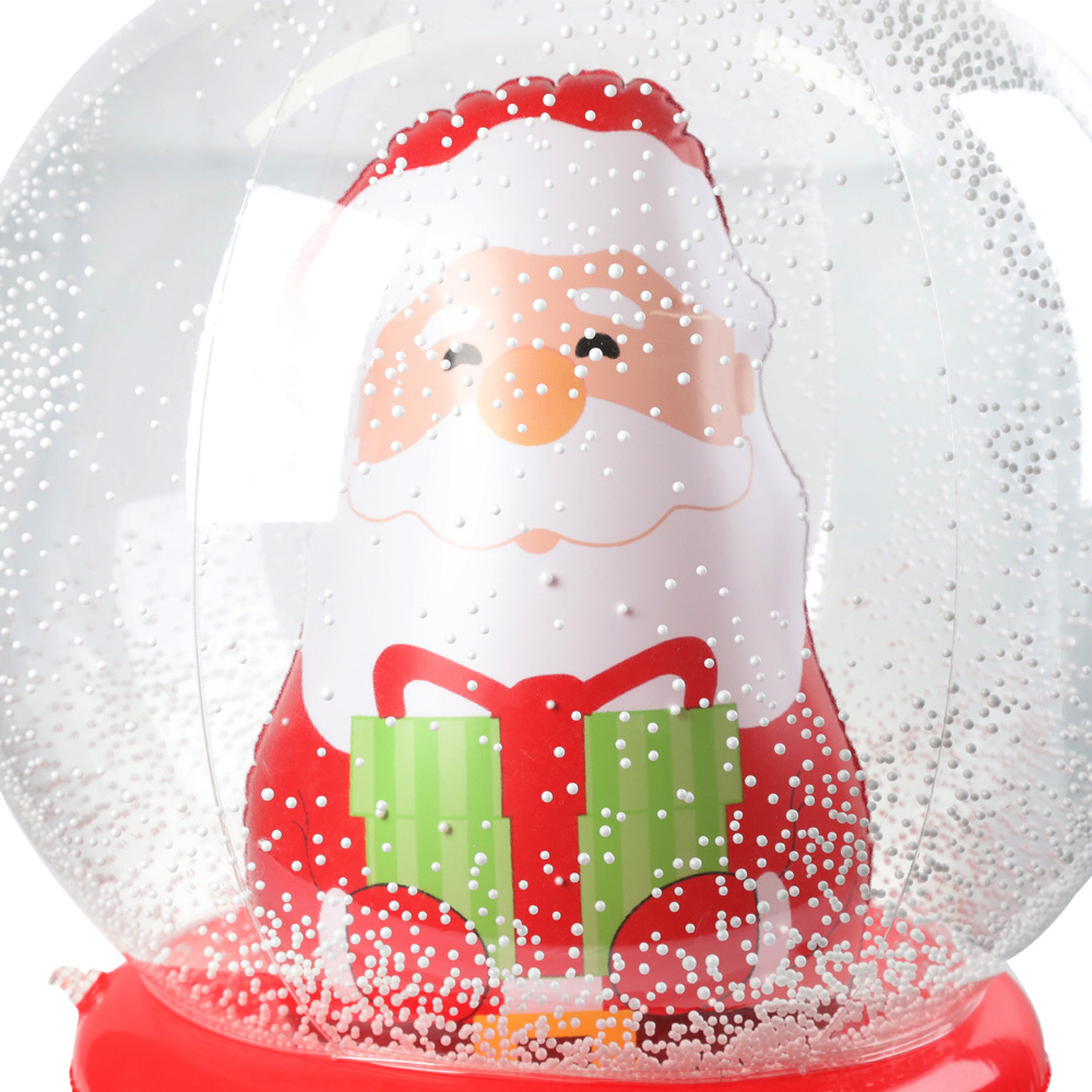 跨境新款圣诞节装饰品节日户外庭院布置卡通透明PVC充气圣诞球详情5