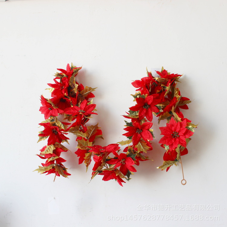 Desheng Factory supplies hotel and shopping mall scene decoration, Christmas hanging ornaments, decorative items, red fruits, Christmas flowers and rattan DIY pic 3