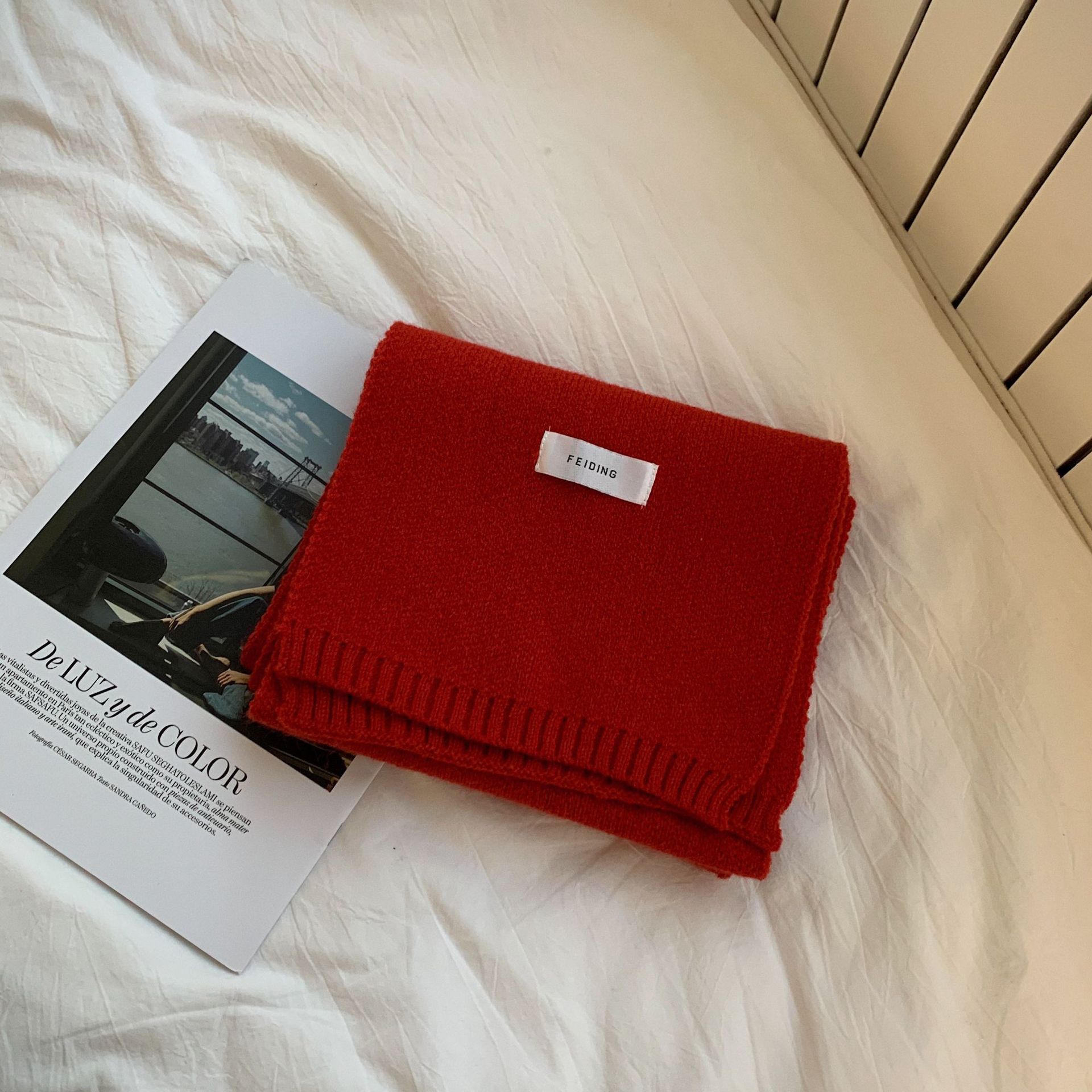 韩版ins保暖纯色围巾女秋冬季百搭时尚学生针织小围脖男新款毛线详情27