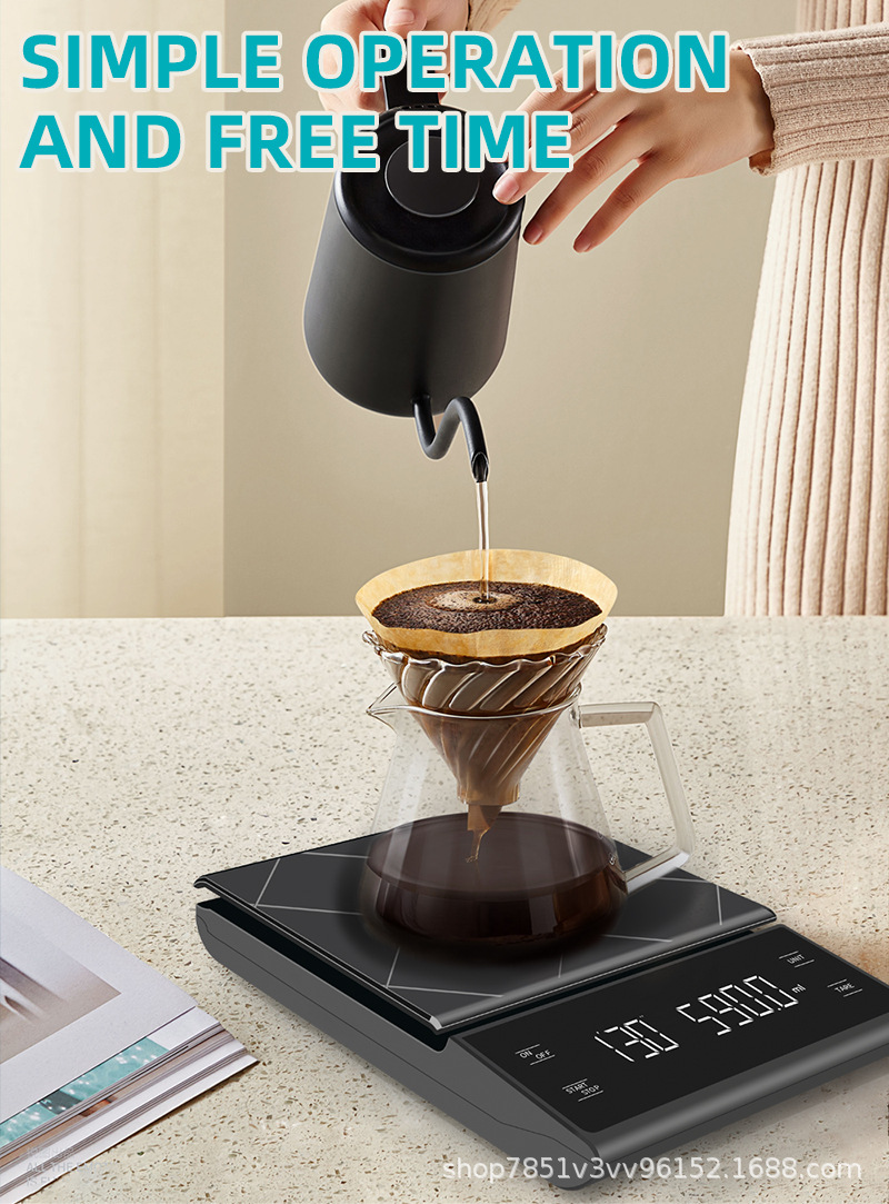 Amazon coffee scale, multi-functional bar counter electronic scale, gram scale with timer, 3KG kitchen scale pic 12