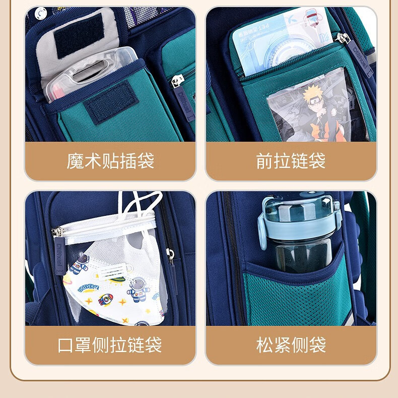 2023新款小学生书包护脊减负一二三到六年级儿童书包防水双肩背包详情10