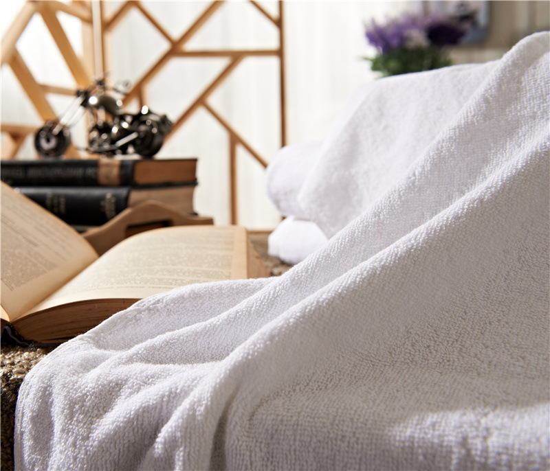 Factory supply of 16-count spiral plain woven pure cotton hotel towels, beauty salon bath towels, hotel and homestay wholesale square towels pic 8
