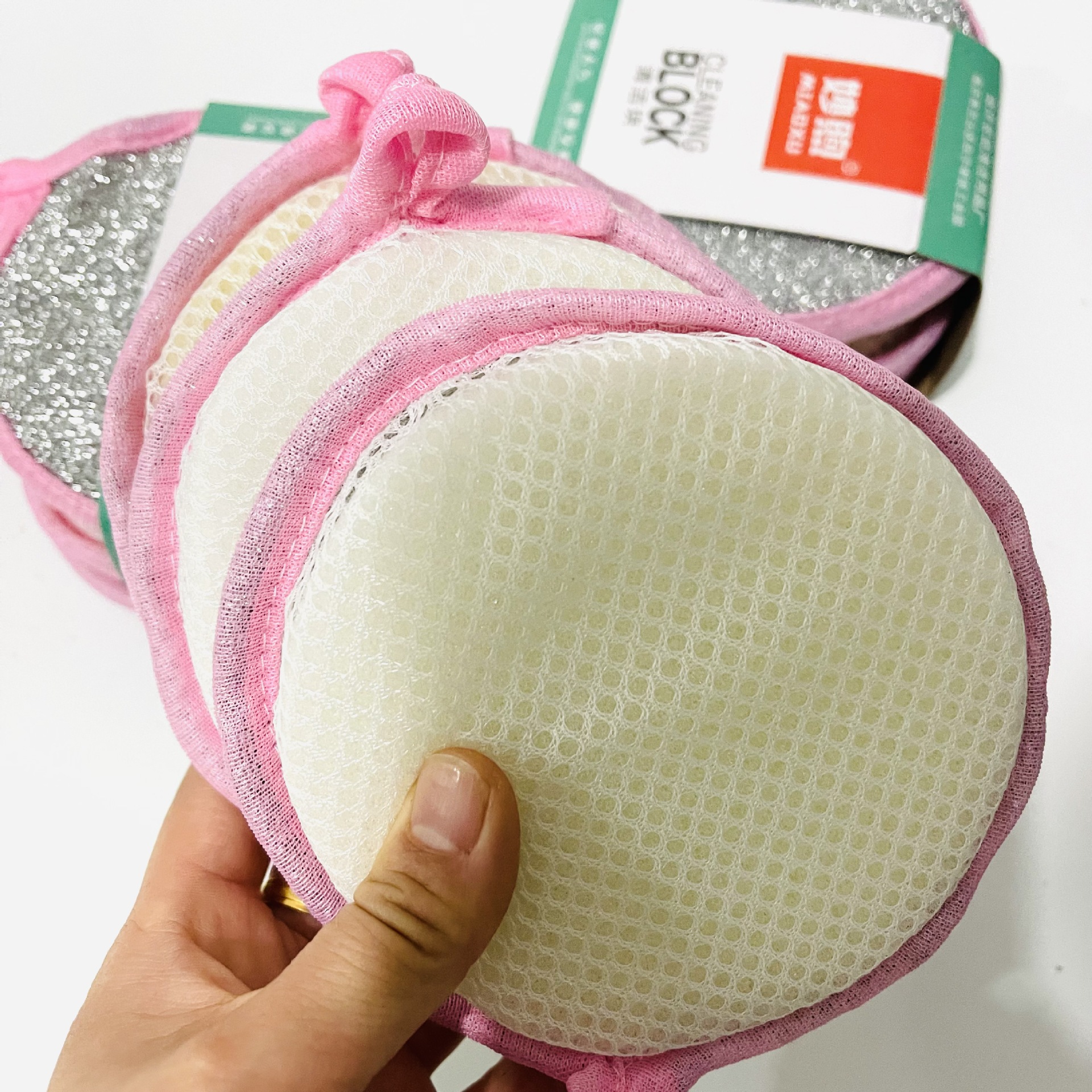 3-piece set of dishwashing sponges, dishwashing cloths, gold coin towels, dishwashing cloths and sponges, 2-yuan supply of kitchenware pic 4
