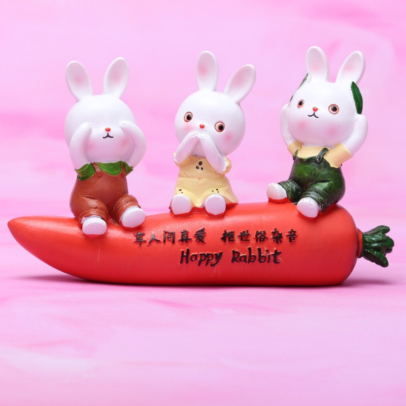 Creative, cute and unadorable rabbit figurines pic 2