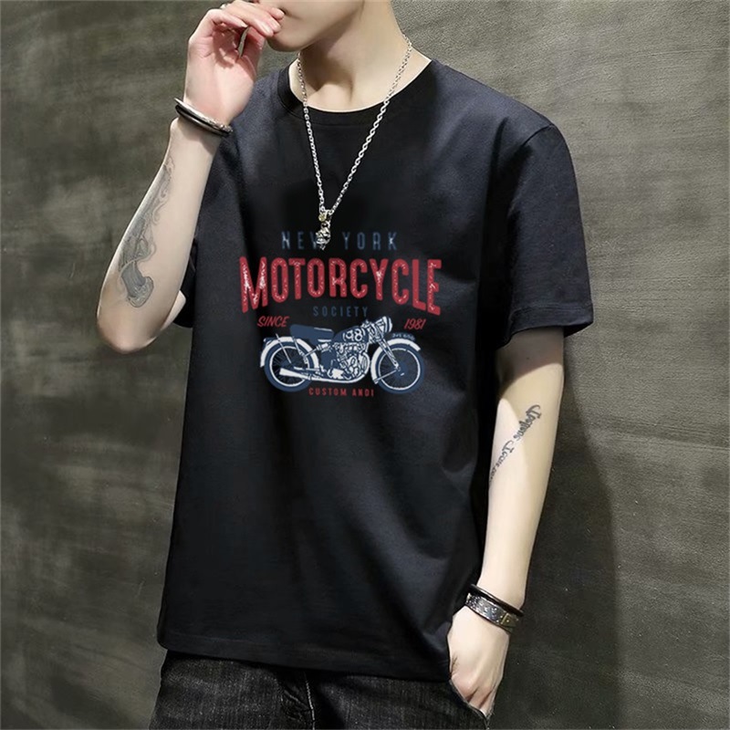 夏季男士短袖t恤圆领丅恤夏装潮牌体桖潮流打底衫修身上衣服半袖详情18