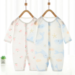 Baby one-piece suit, autumn new style base underwear, pure cotton long-sleeved shirt for boys and girls, baby crawling suit, newborn clothes pic 11
