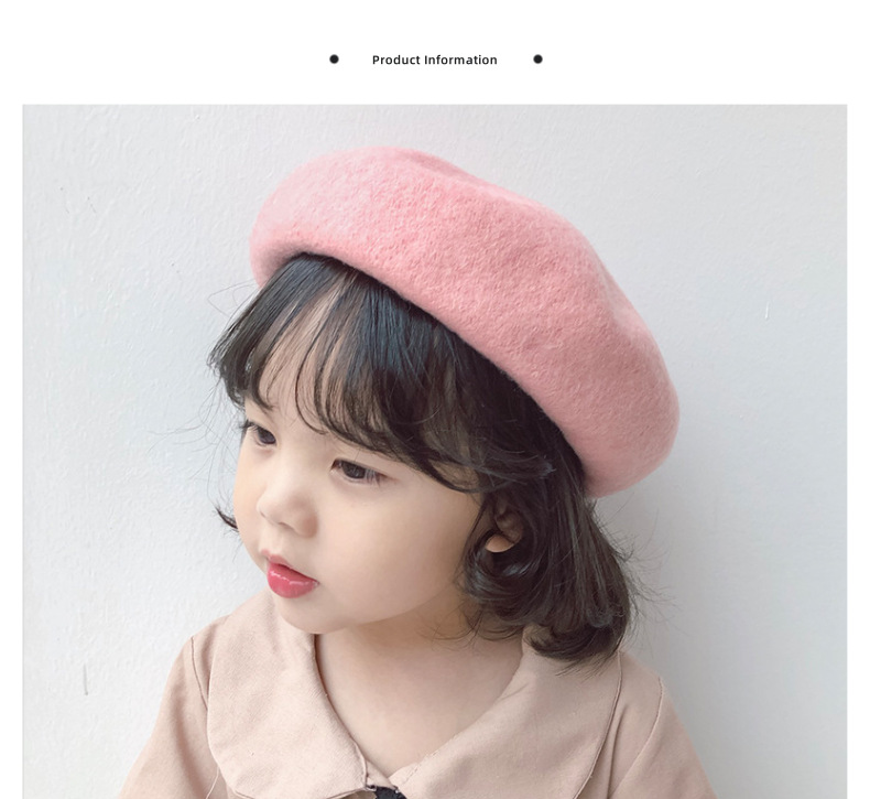 Korea otoño invierno boina niño moda retro 90% cachemira princesa calabaza sombrero niña pintor sombrero de copa pic 11