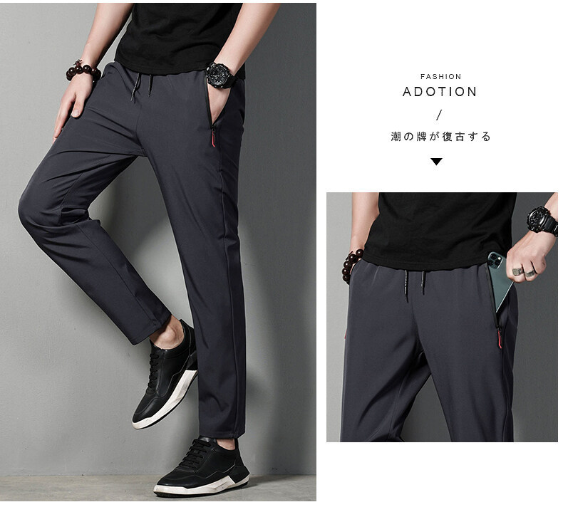 The original manufacturer offers spring and autumn casual long pants for men, which are versatile, trendy, and slimming. They are also elastic, quick-drying, and loose pic 20