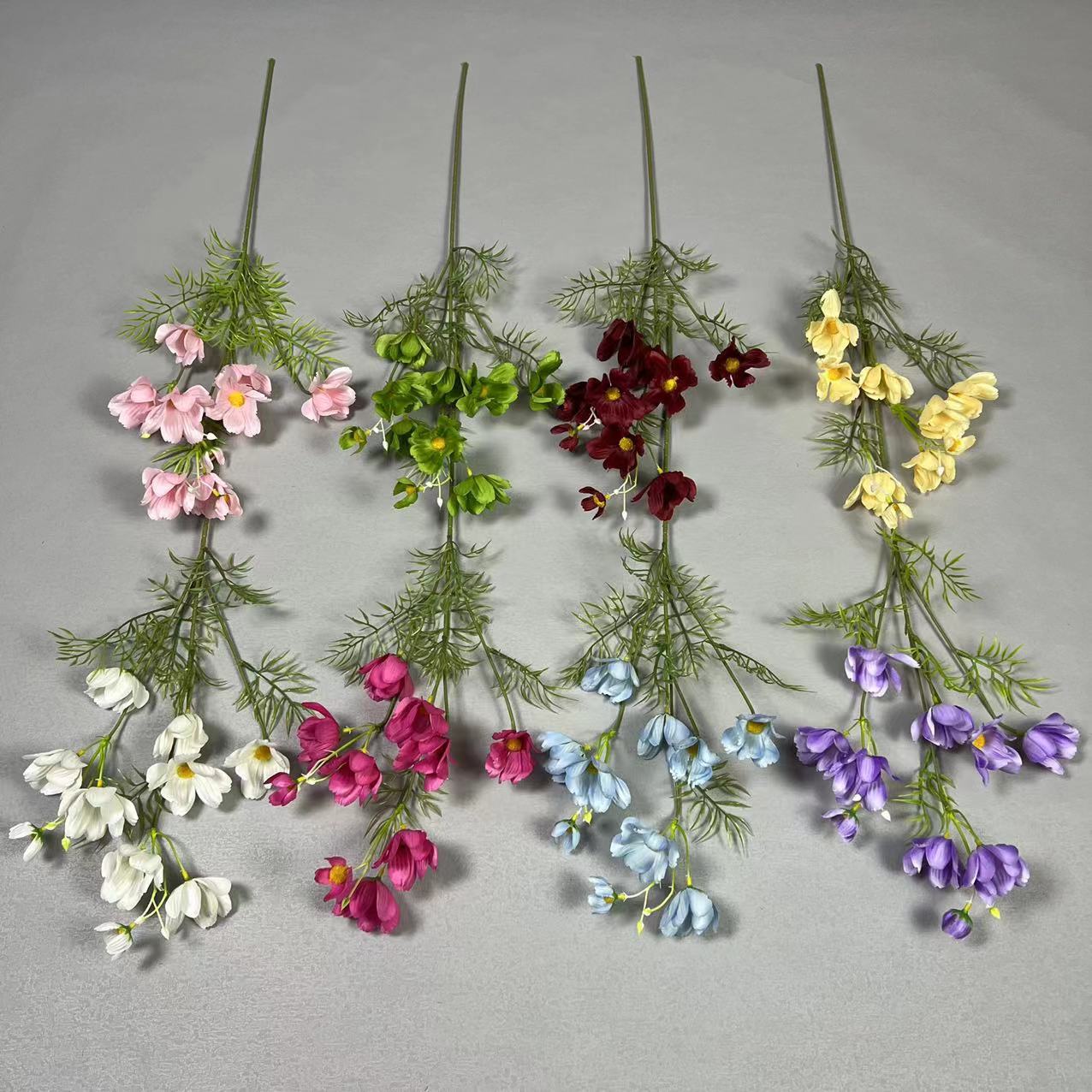 3头钻石玫仿真花婚庆用花玫瑰仿真花装饰摆件假花婚庆地排花玫瑰详情4