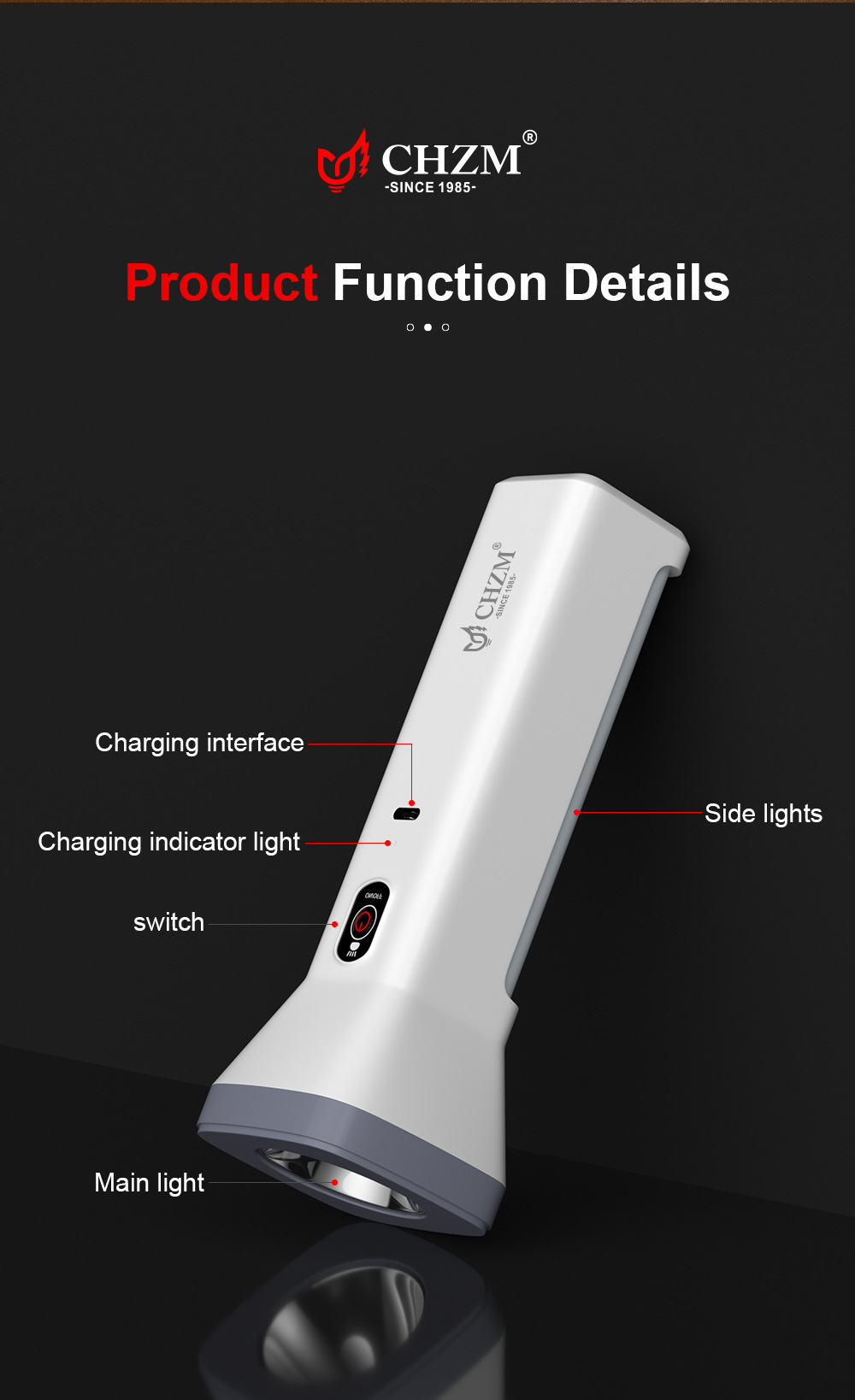 Wholesale LED plastic flashlight, rechargeable mini lighting searchlight, emergency outdoor lighting small flashlight pic 4