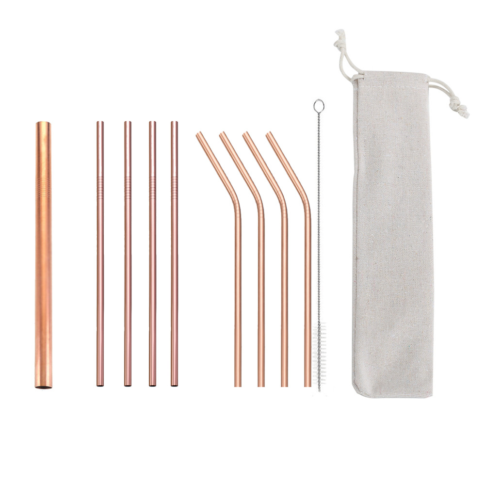 SWEN0 portable stainless steel straw set, flexible and easy to clean, beverage straws exclusively for Amazon, portable, easy to clean, reusable stainless steel straws, can be equipped with a velvet bag for outdoor and household use pic 6