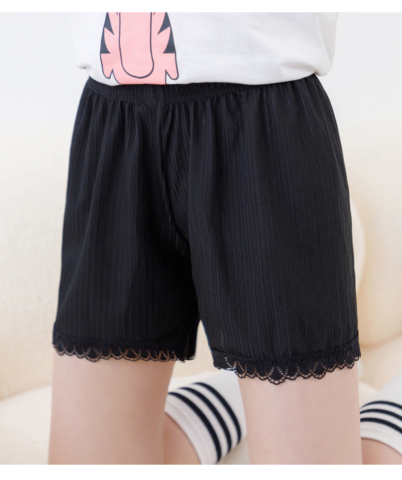 冰丝女童防走光安全裤夏季可外穿宽松蕾丝中大儿童打底短裤配裙子详情17