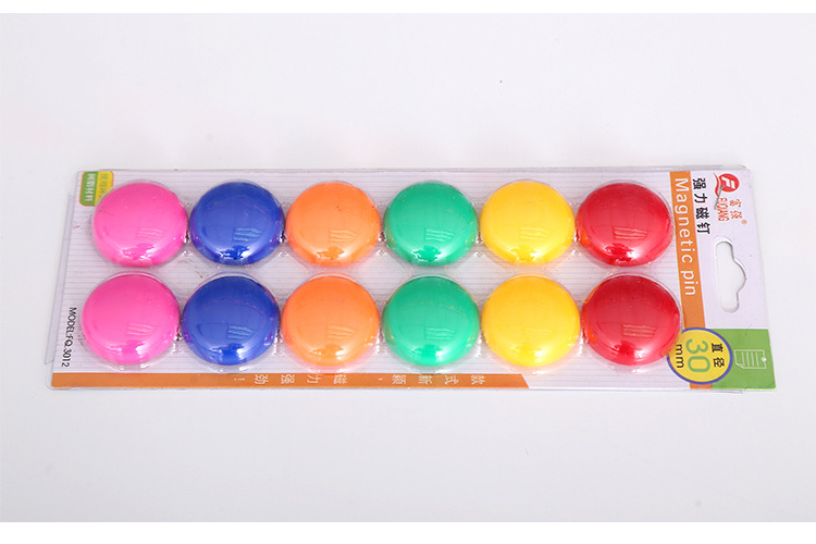 30mm color wholesale magnetic particle whiteboard magnetic buckle teaching combination plastic refrigerator sticker round magnetic particle buckle office supplies pic 4