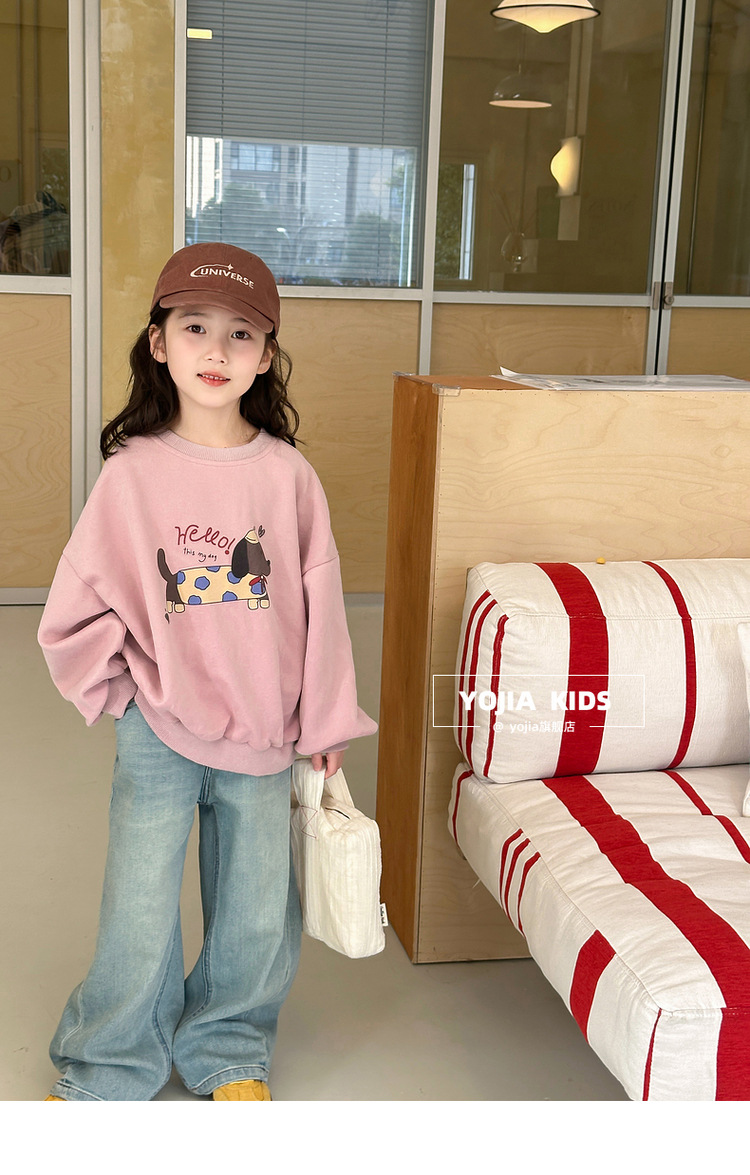 小瑜哥女童卡通卫衣春装2025新款圆领童装上衣儿童春装长袖套头衫详情31