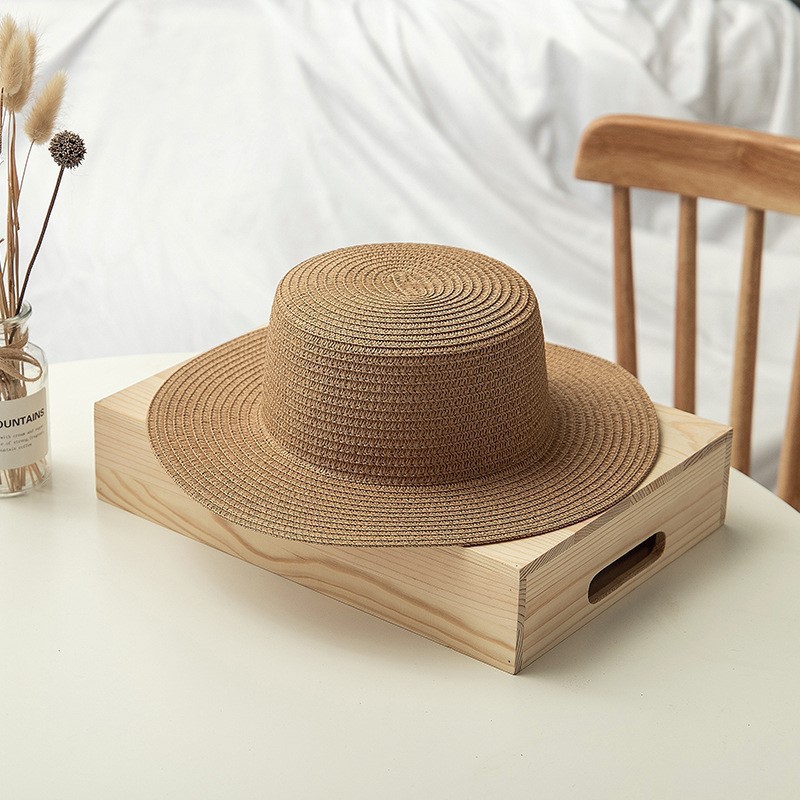 Customized breathable straw woven Panama jazz hats from Europe and America, beach vacation sun protection and shade beach hats, straw hats pic 14