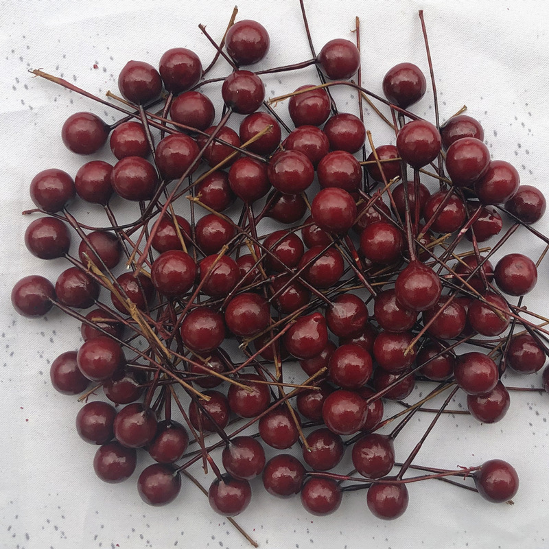 【12 Single-head Red Fruits 】 Artificial foam Christmas fruit small red fruits (100 pieces) Wholesale of Christmas supplies accessories pic 2