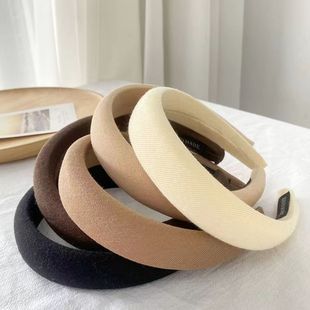 Sky blue hairband for women, 2024 new sponge hairband, high-end feel, wide-edge sponge headband, high top of the head hair accessory for women pic 2