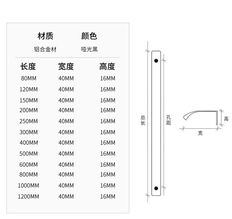 Wholesale aluminum alloy American-style edge-sealed invisible cabinets, wardrobes, cabinet door handles, modern drawer door handles from the manufacturer pic 30