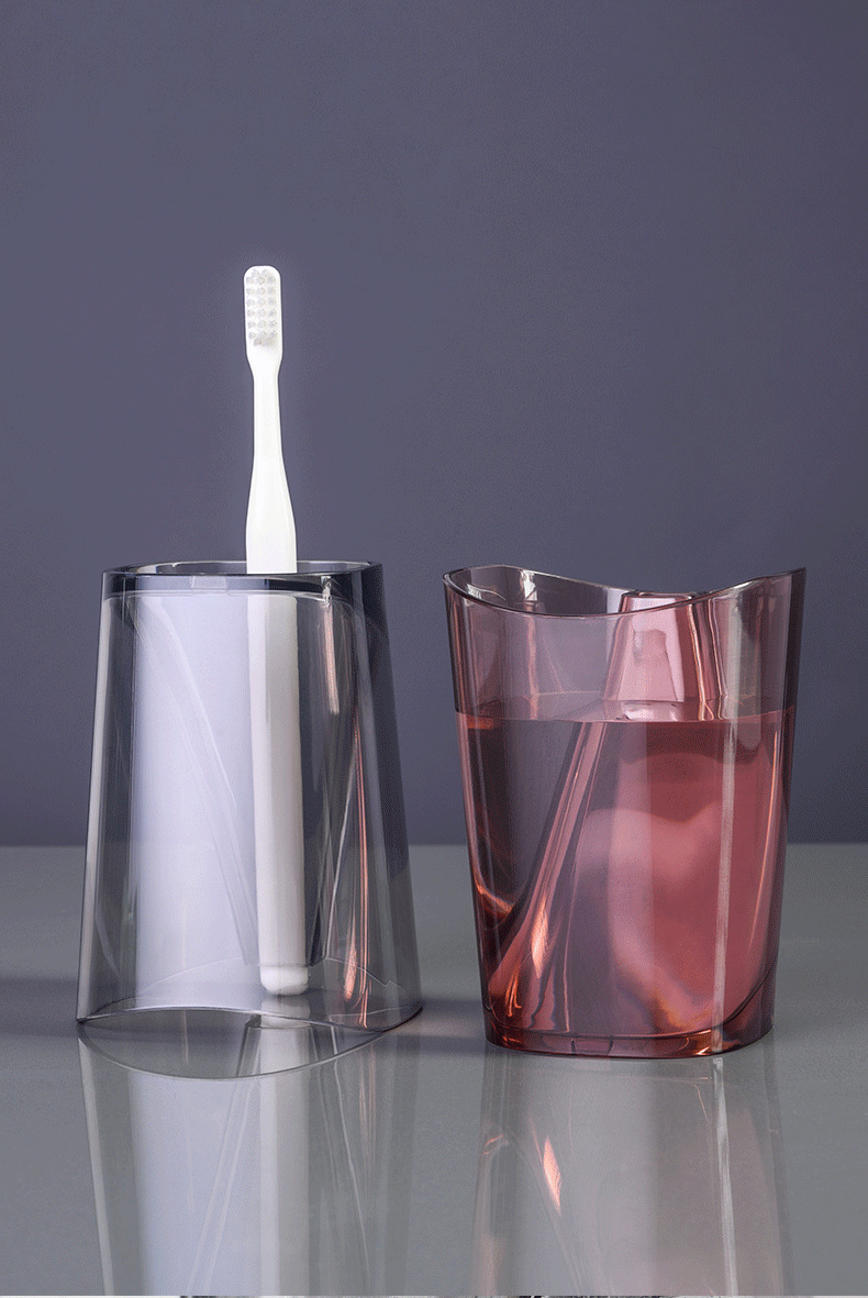 Creative socket tooth brushing cup, Japanese mouthwash cup, creative transparent toothbrush cup, couple tooth cups, simple tooth cylinder pic 10