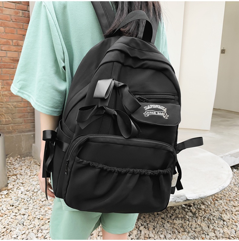 日系ins书包初中高中女生大学生高颜值双肩包蝴蝶结背包2023新款详情21