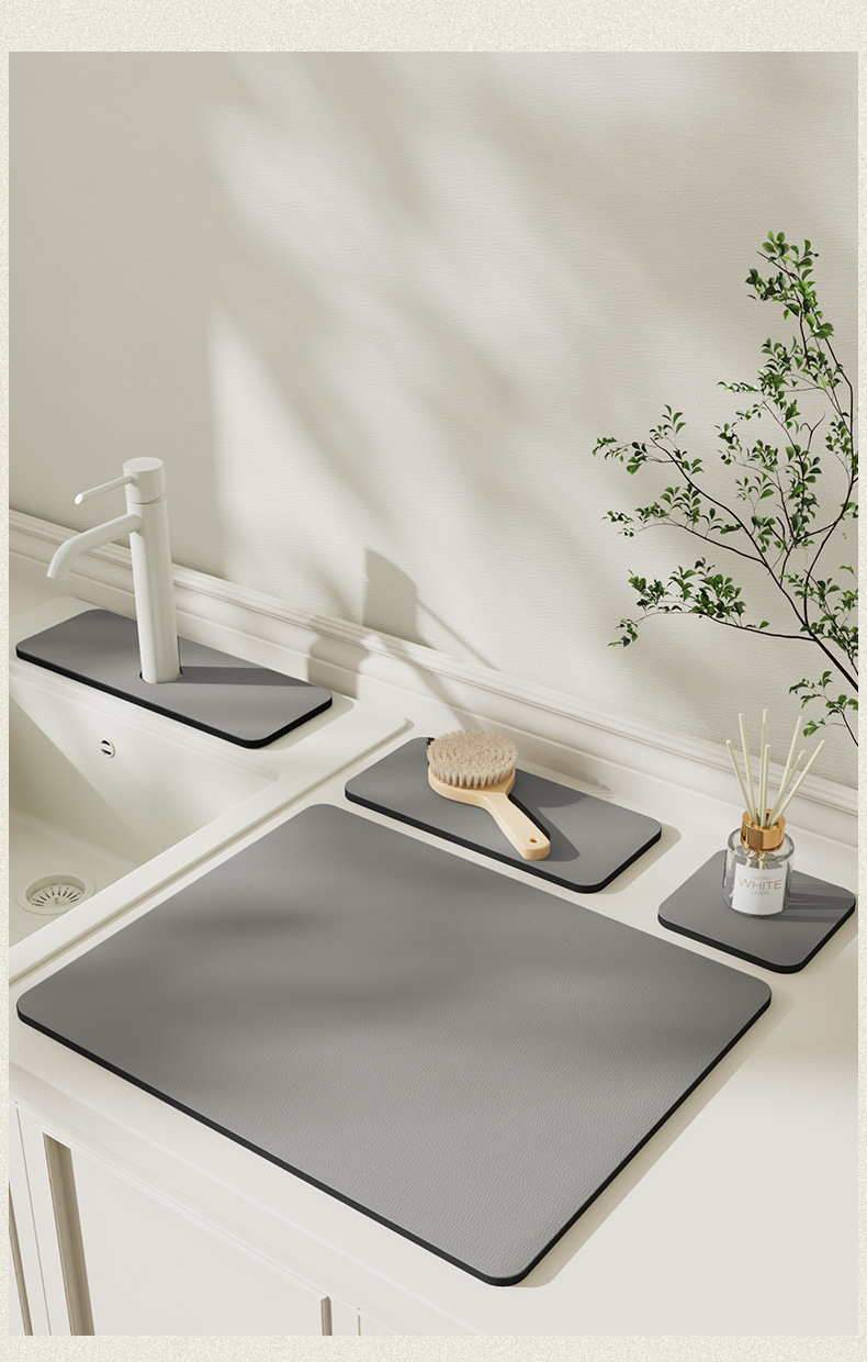 洗手间水龙头垫吸水杯垫吧台免洗隔热垫子卫生间洗手台香皂沥水垫详情17