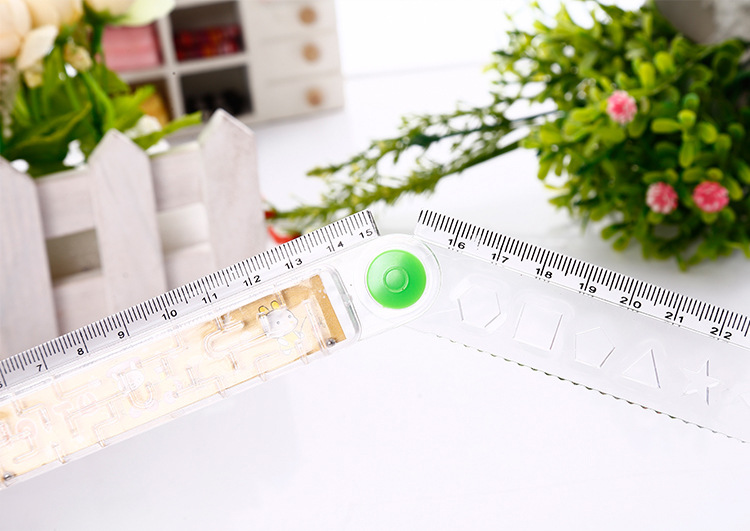 952创意尺子30cm彩色混装折叠迷宫尺小学生学习环保塑料尺子批发详情16