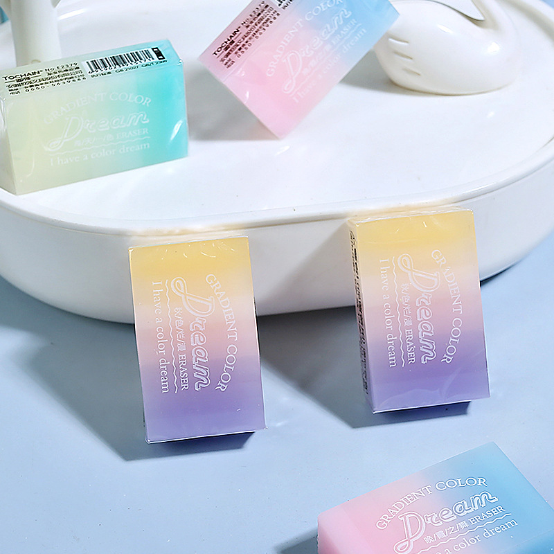 图强渐变色橡皮擦高颜值七色橡皮擦美术绘图考试素描擦得干净橡皮详情4