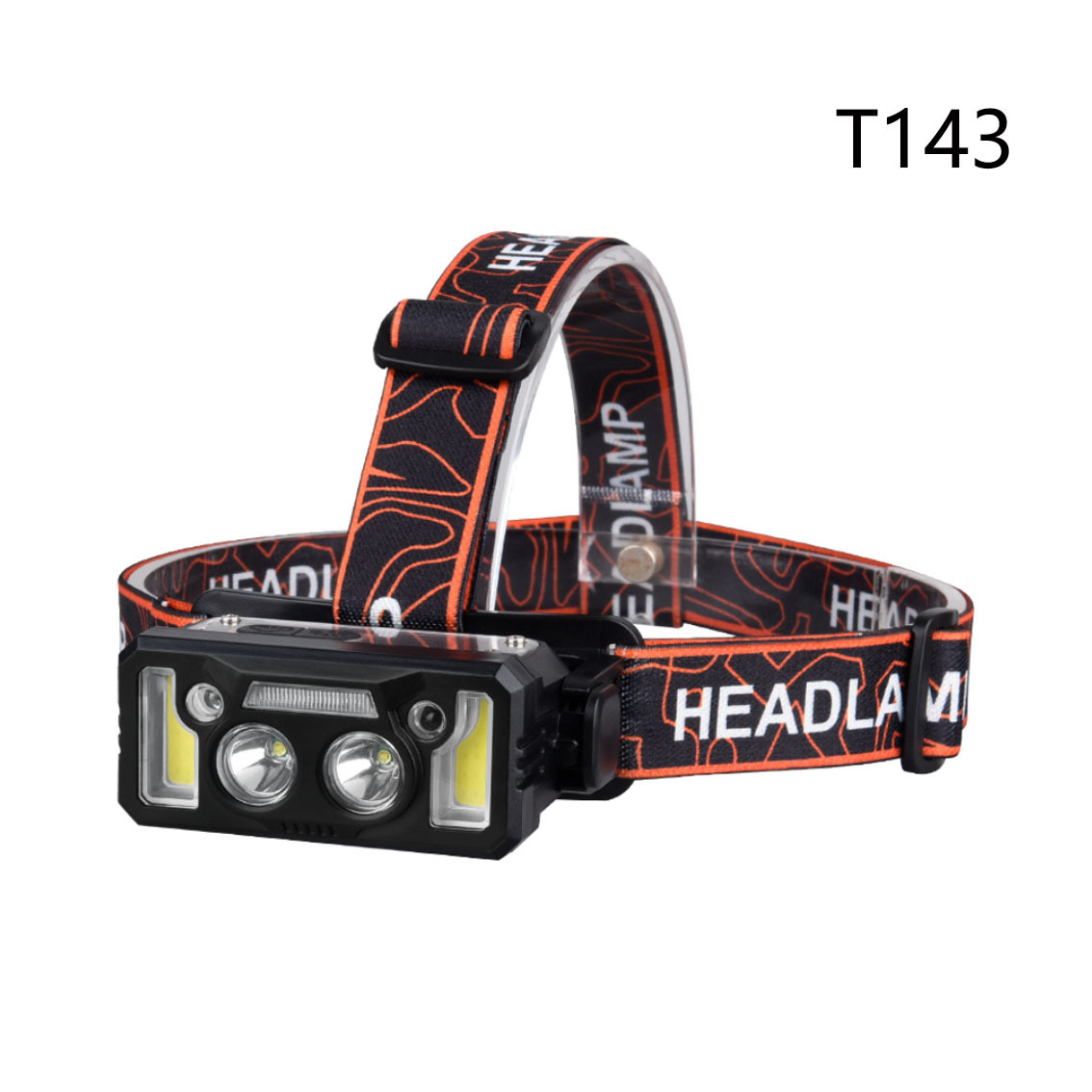 Cross-border outdoor headlamp with digital battery level display, hand-waving sensor, TYPE-C charging, fishing, night cycling and mountain climbing headlamp pic 4