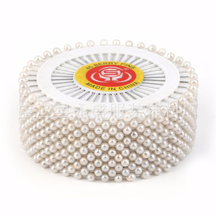 厂家批发480枚彩色珠光针盘4*0.6*38mmDIY服装定位珠针供应详情6