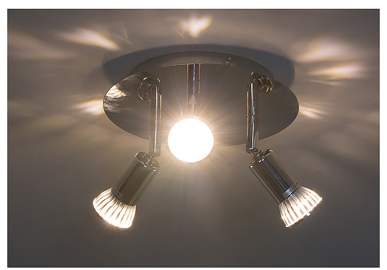 Cross-border gu10 spotlight led ceiling decoration Bright Light Installation 3 adjustable spotlights 9W pic 12