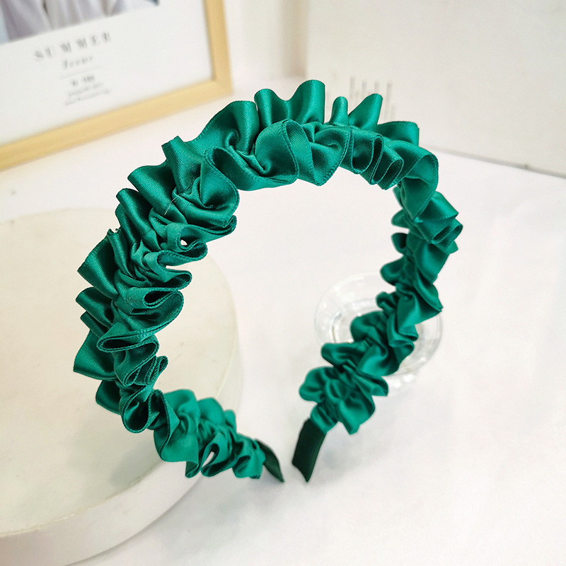 Korean-style versatile pleated hair accessories, cross-border European and American large intestine headbands, retro French satin facial hair clips, headwear and hair bands pic 23