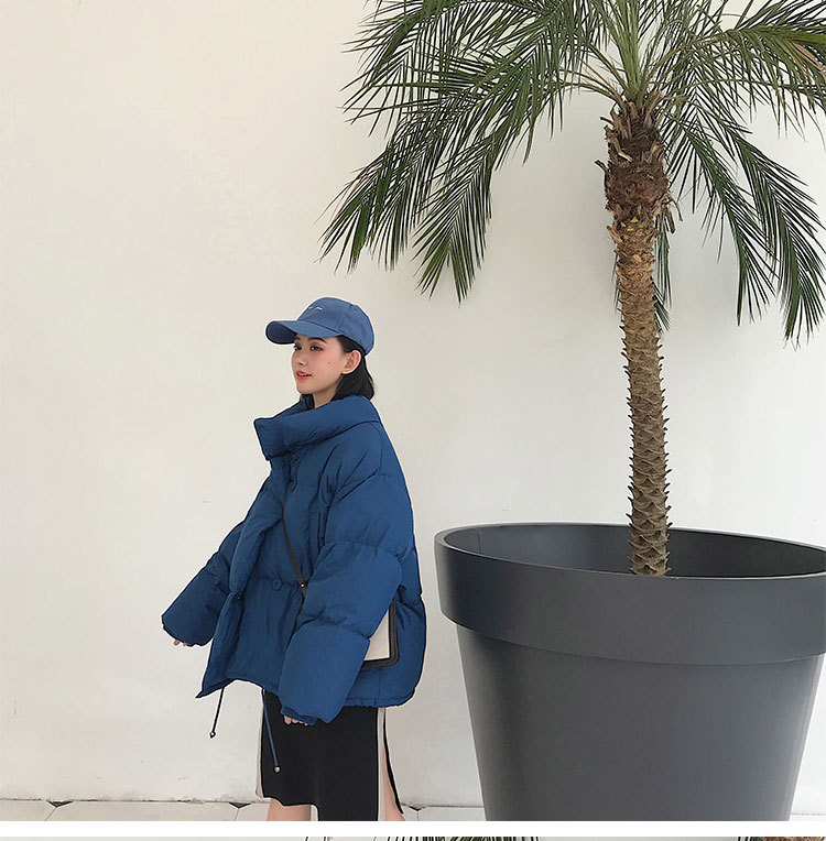 New large-sized thickened bread jacket, down jacket, cotton-padded jacket, student stand-up collar short coat for women pic 14