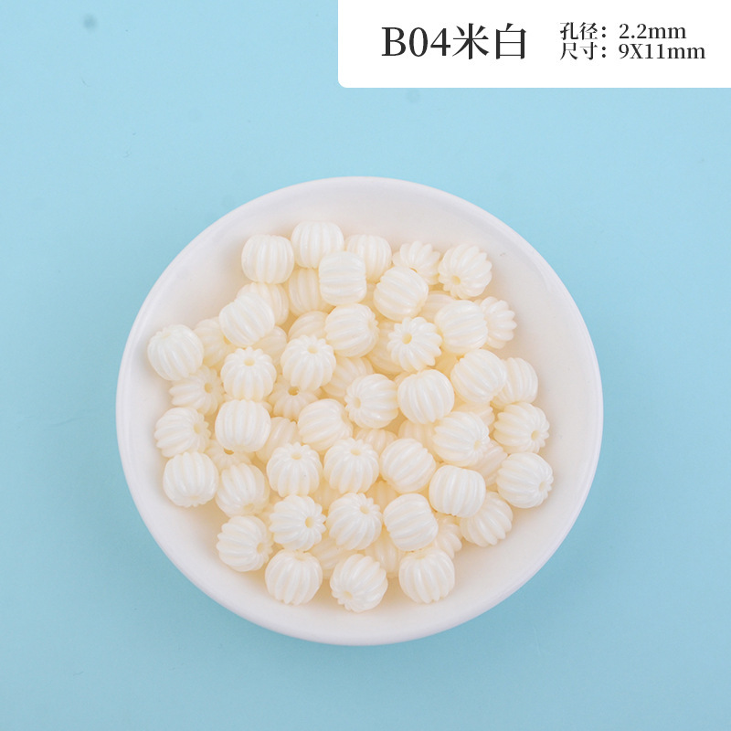 New macaron-colored camellia beads perforated solid rose loose beads diy beading material resin accessories pic 14