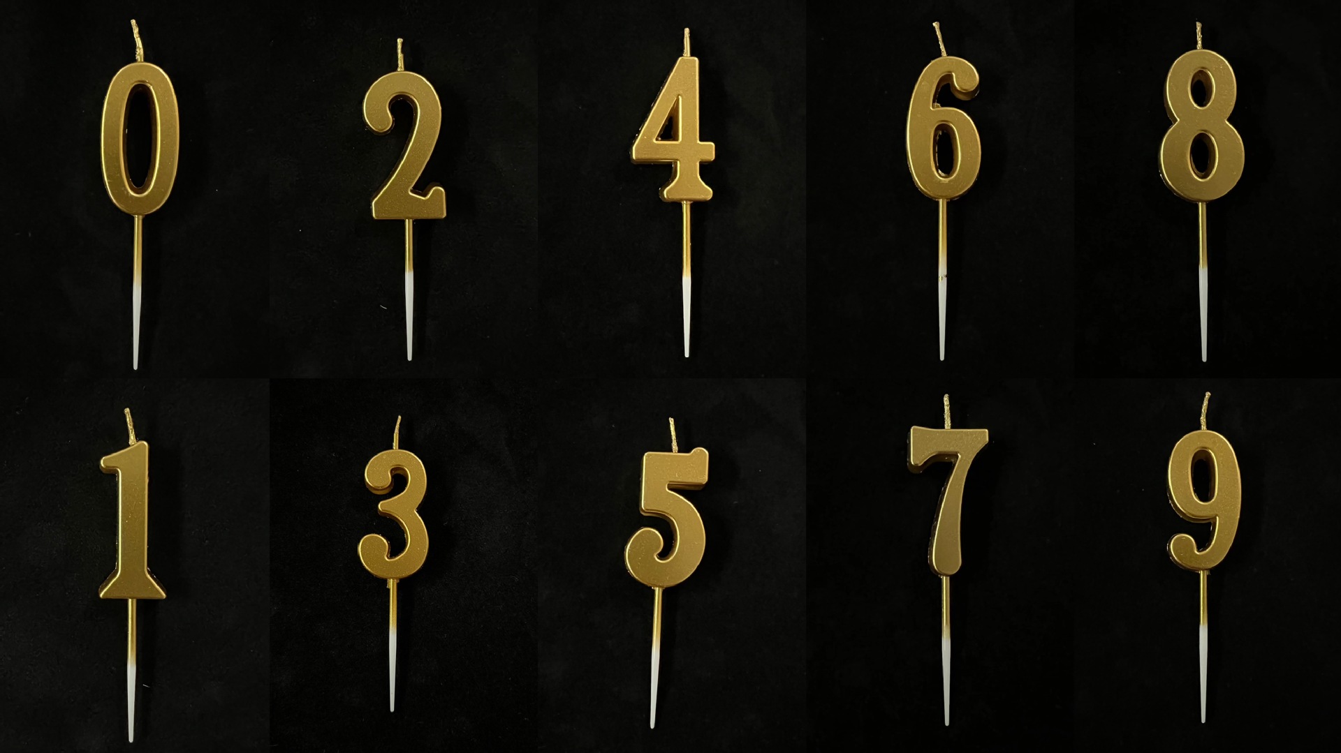 批发镀金数字蜡烛周岁创意PVC独立包装生日派对烘焙甜品台装饰详情2