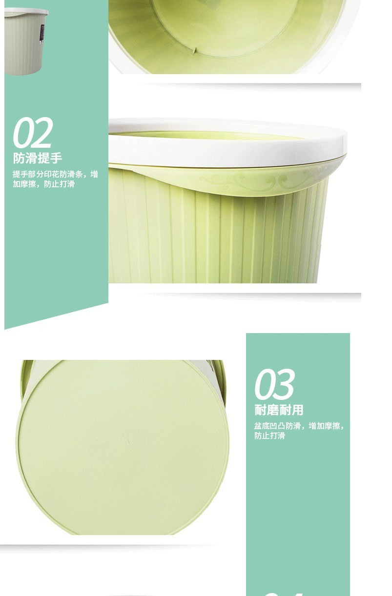 Wholesale plastic trash cans with pressure rings, round, living room, kitchen, bathroom, home and office paper baskets and paper tubes from the manufacturer pic 6