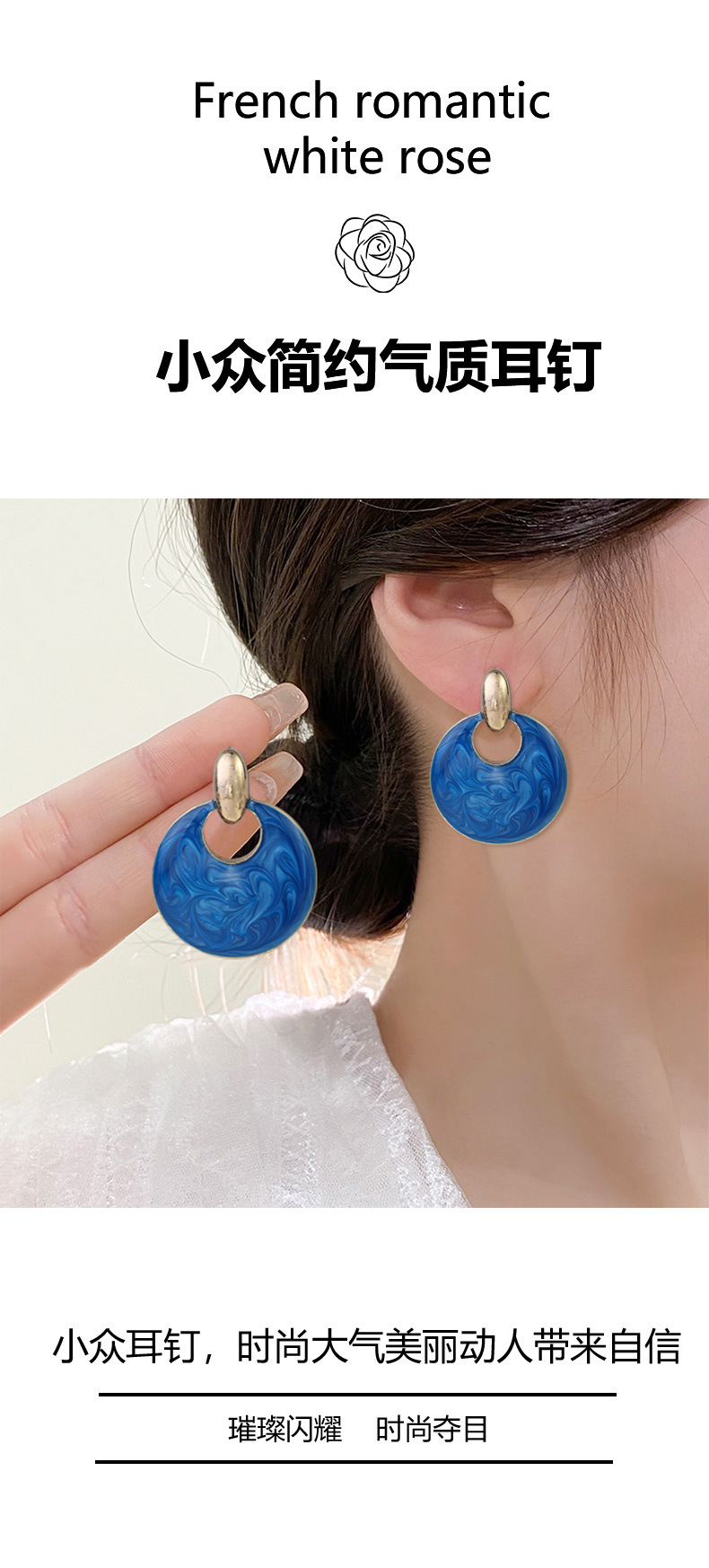 S925 Silver Needle Korean silver needle geometric irregular personality Hong Kong style retro high-end design sense, elegant stud earrings pic 1