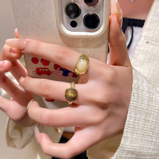 小清新弹力绳花朵戒指女新款百搭小众个性食指环春季新款套装首饰详情6