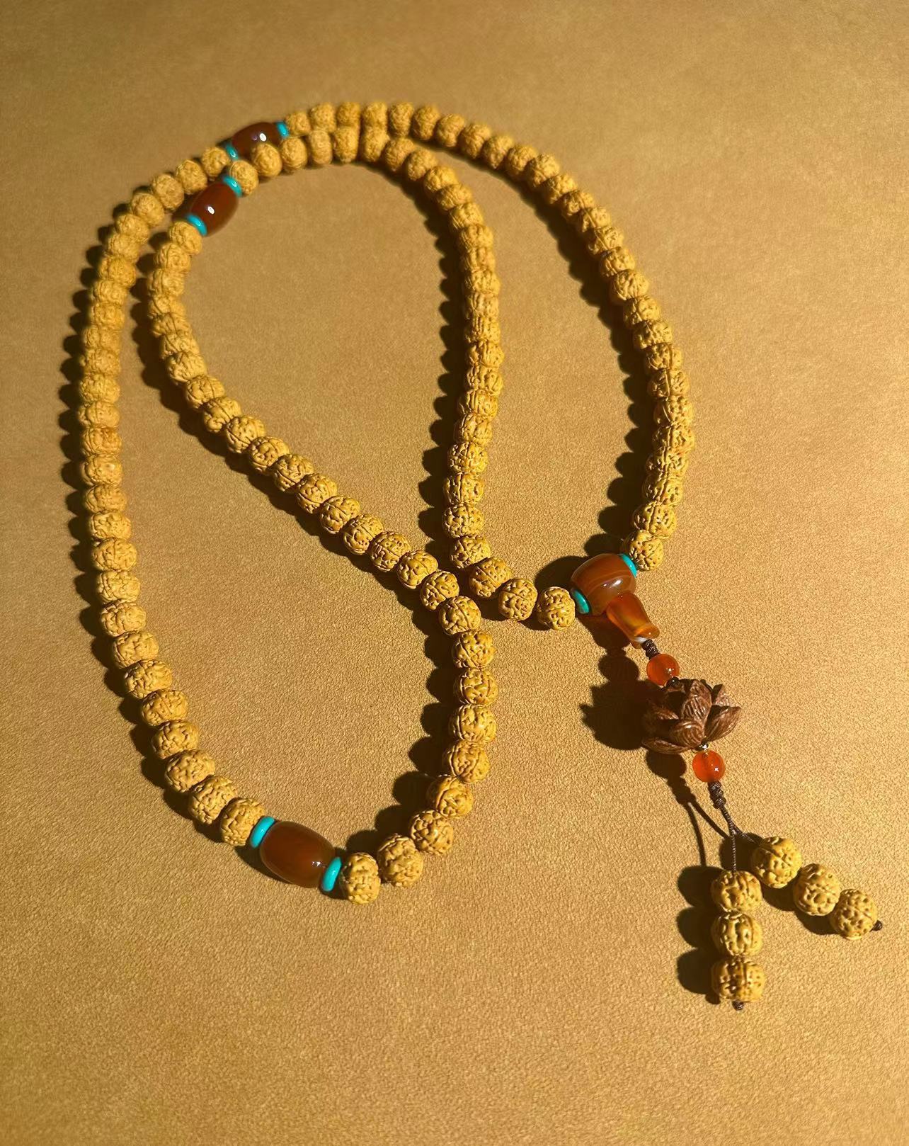 Nepalese Vajra Bodhi 108 prayer beads, carefully selected five-petal flesh texture small Vajra Bodhi beads, multi-ring bracelet, ethnic style Bodhi bracelet, cultural and artistic bracelet, cultural and artistic prayer beads bracelet, wholesale beads pic 24