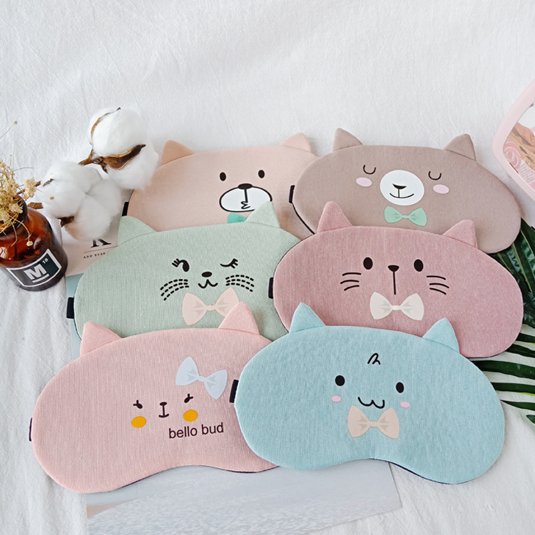 个性文字睡眠遮光男女眼罩冷热敷冰眼罩 棉麻透气护眼罩详情12