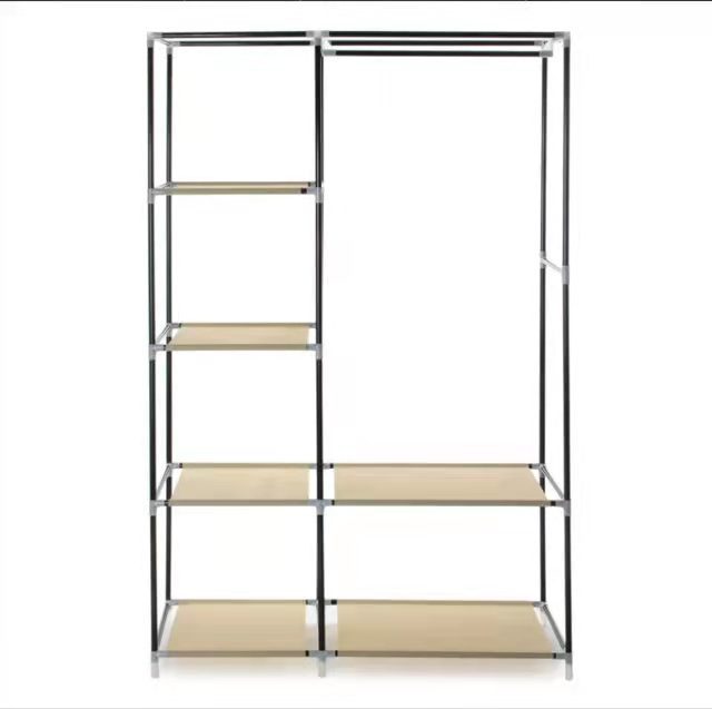 Simple wardrobe for single dormitory, modern and simple assembly fabric clothes rack, economical and simple non-woven fabric wardrobe storage cabinet pic 3