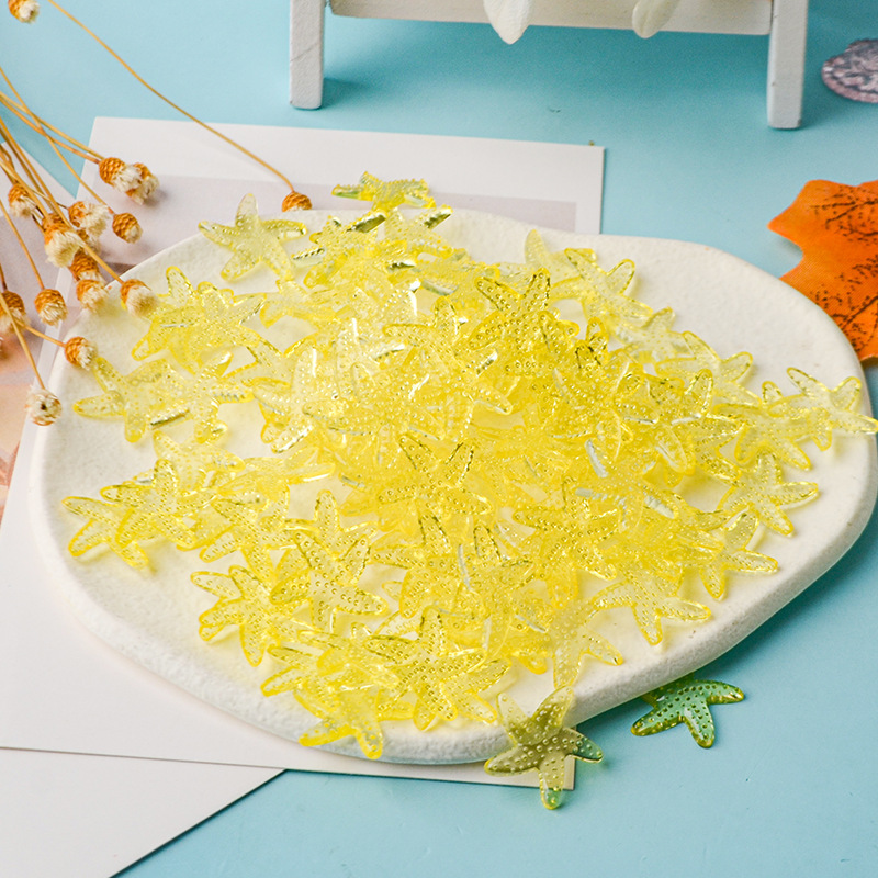 Wholesale of starfish color acrylic transparent resin accessories, diy jewelry accessories, clothing accessories and cream glue pic 3