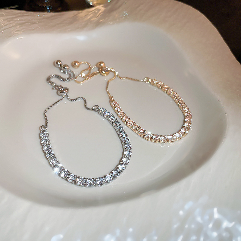 Korean fashion Zircon adjustable bracelet, a light luxury and high-end style bracelet, is unique and versatile, a new type of elegant jewelry pic 39