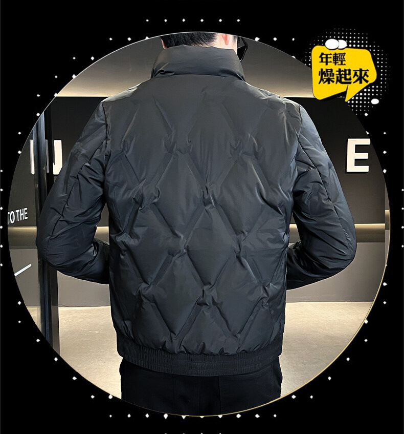 轻薄羽绒服男款高端短款冬季大码立领灰鸭绒外套男士新款潮牌男装详情3